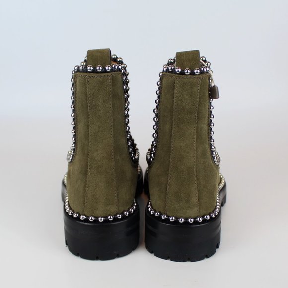 NEW Alexander Wang Studded Suede Ankle Boots | Edgy Luxe Chelsea Boots - Picture 8 of 15